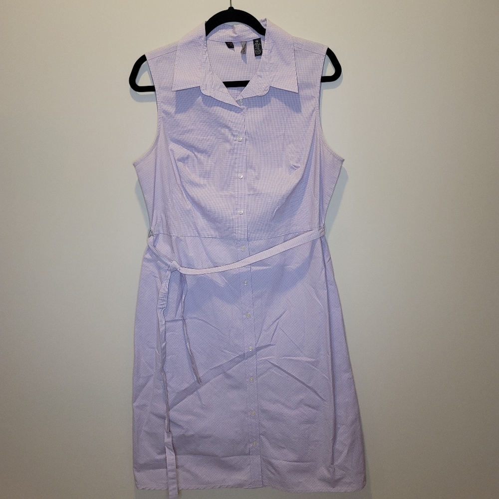 3/$25 American Eagle Purple/white Plaid Button-Up Dress